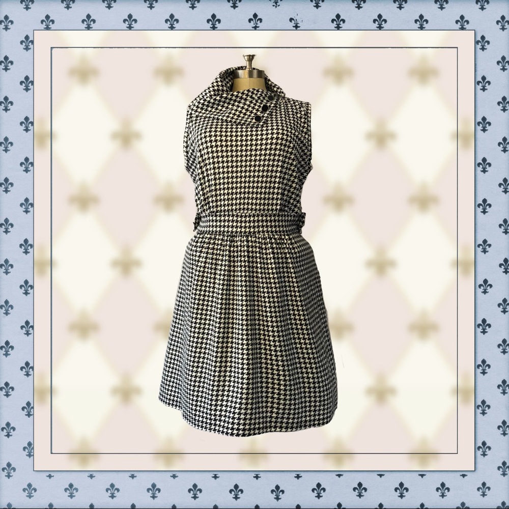 ModCloth Coach Tour Dress in Houndstooth NWOT 3X